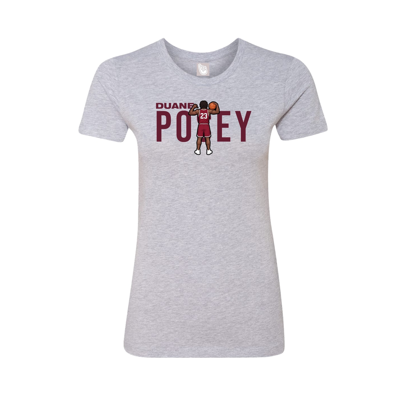 Womens Tee — Player Name in Grey