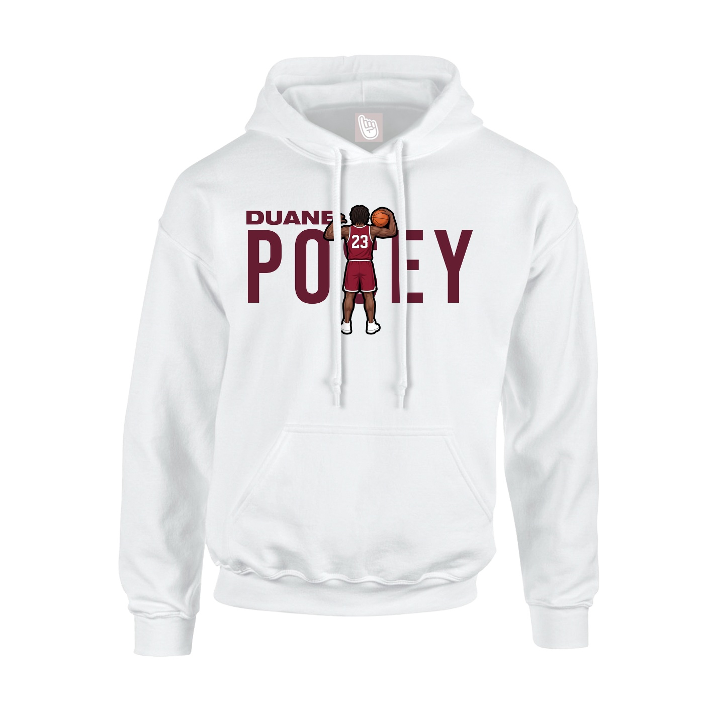 Youth Hoodie — Player Name in White