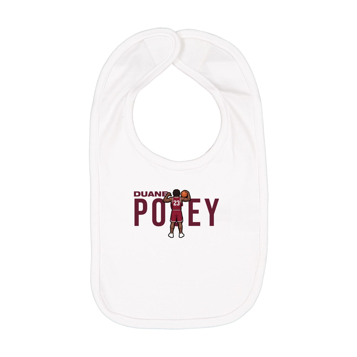 Infant Bib — Player Name in White