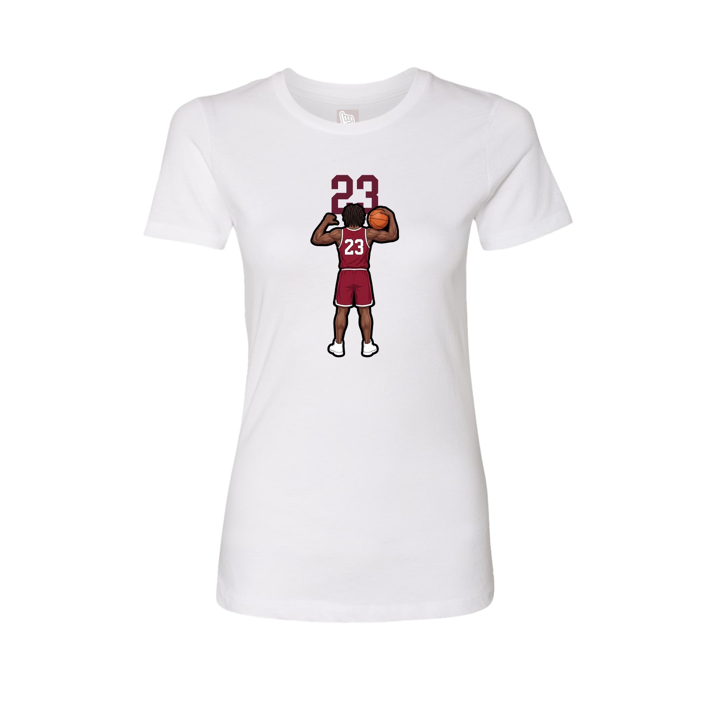 Fitted Women's Tee — Number Top in White