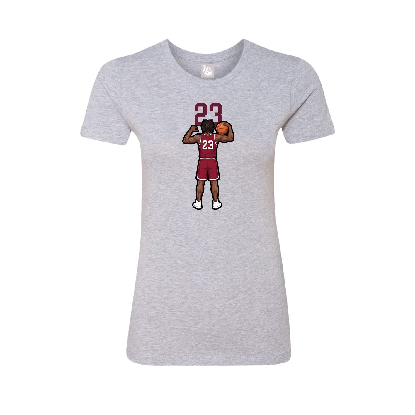 Womens Tee — Number Top in Grey