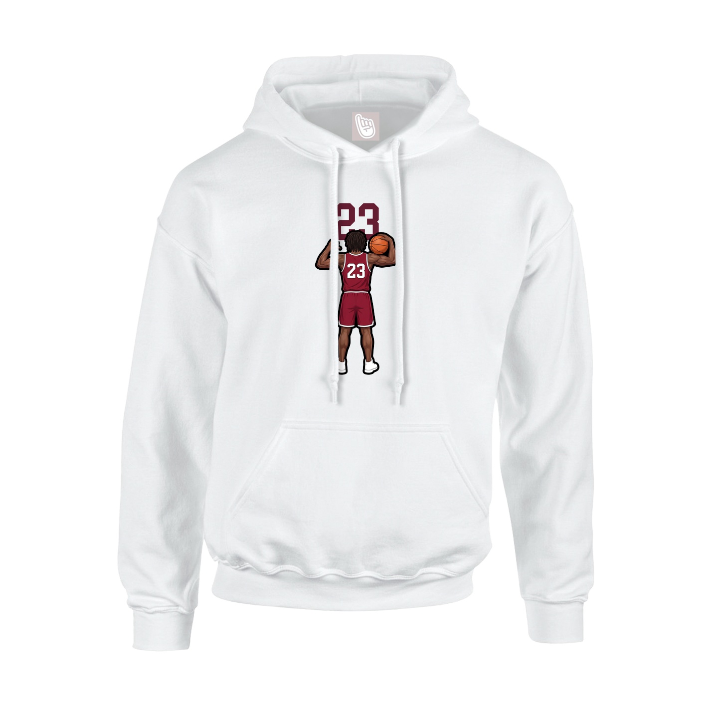 Hoodie — Number Top in White
