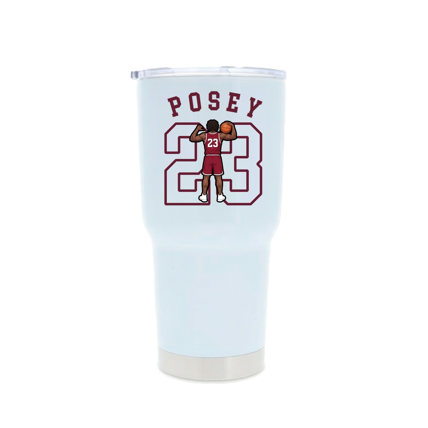 30oz Stainless Steel Tumbler — Shirsey Arch in White