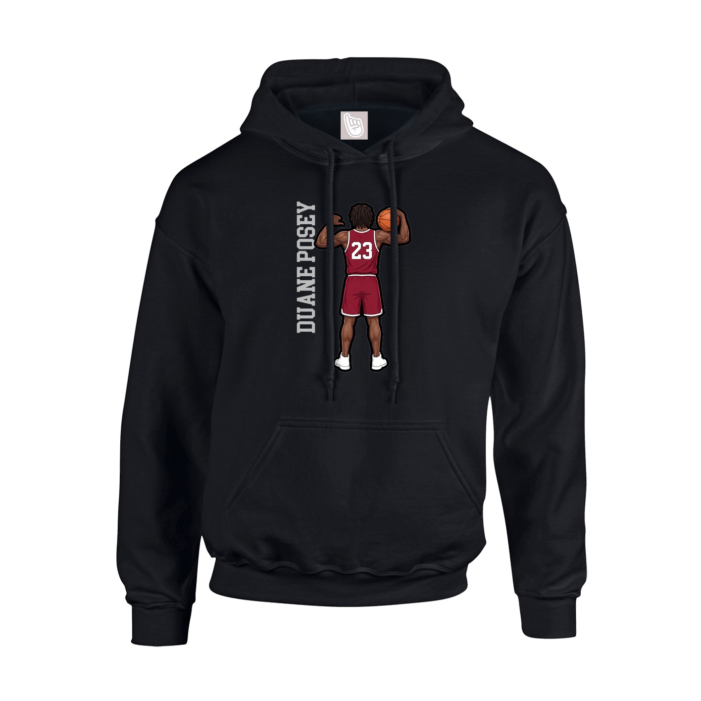 Youth Hoodie — Name Vertical in Black