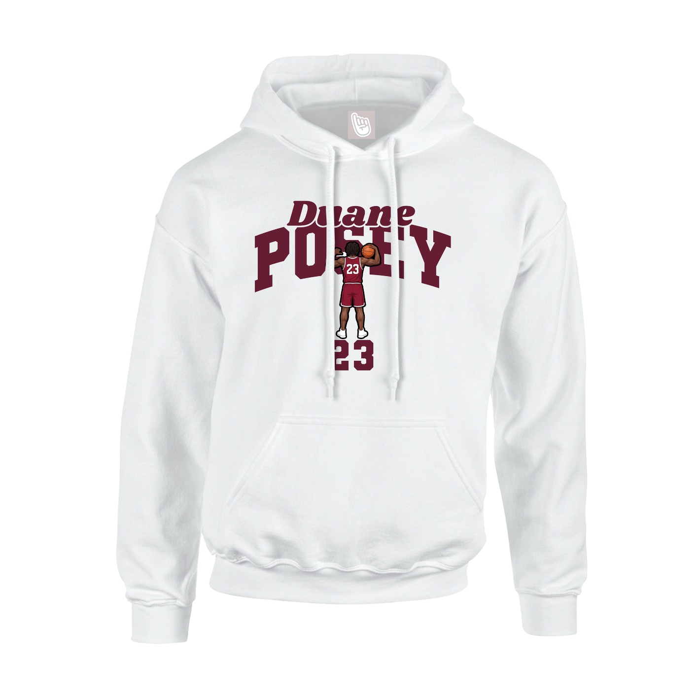 Youth Hoodie — Signature Arch in White