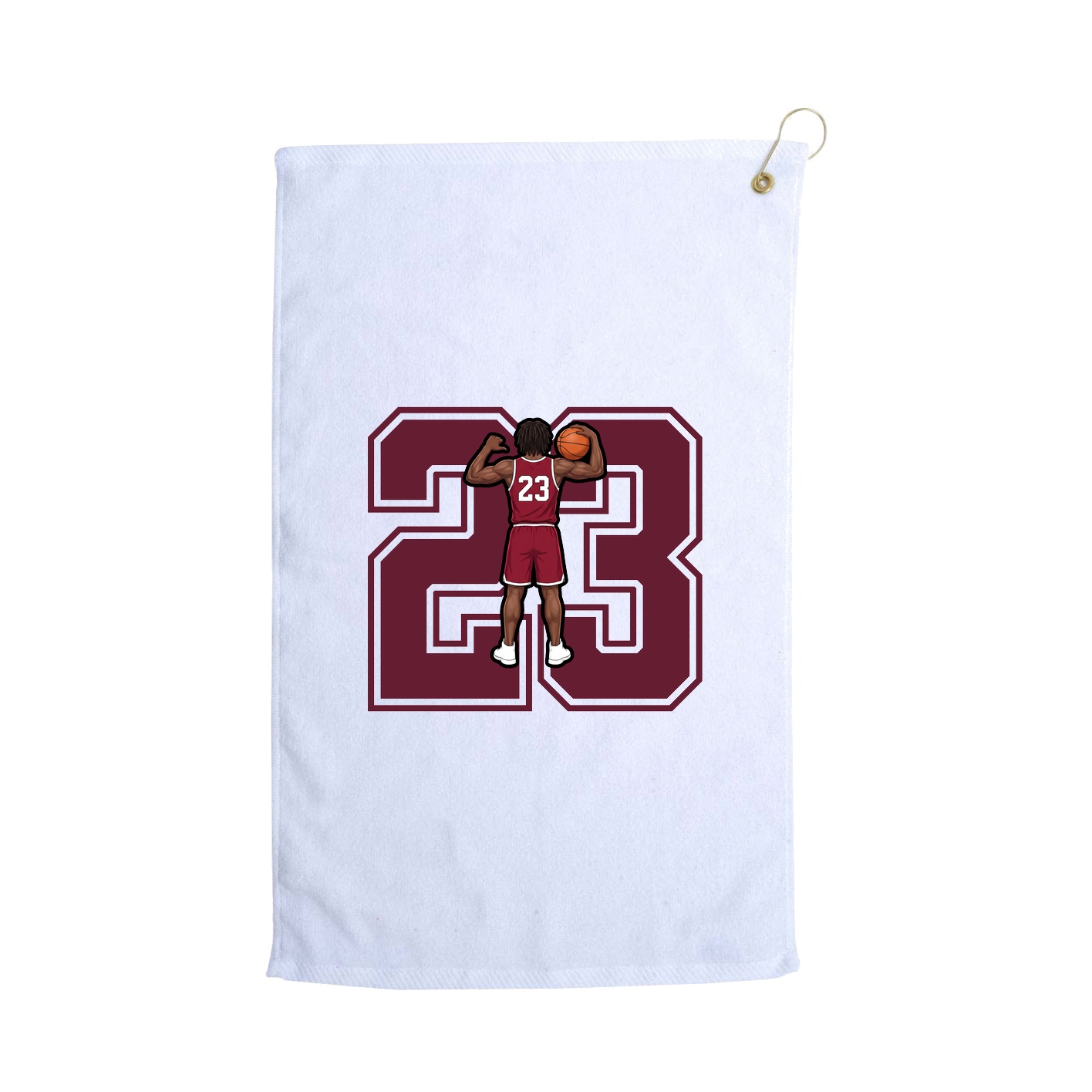 Golf Towel — Number in White