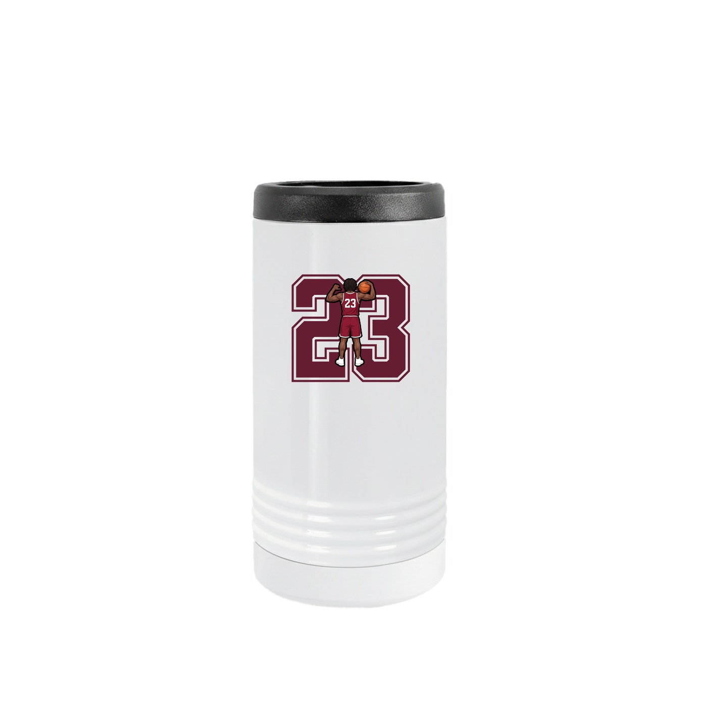 Slim Beverage Holder — Number in White