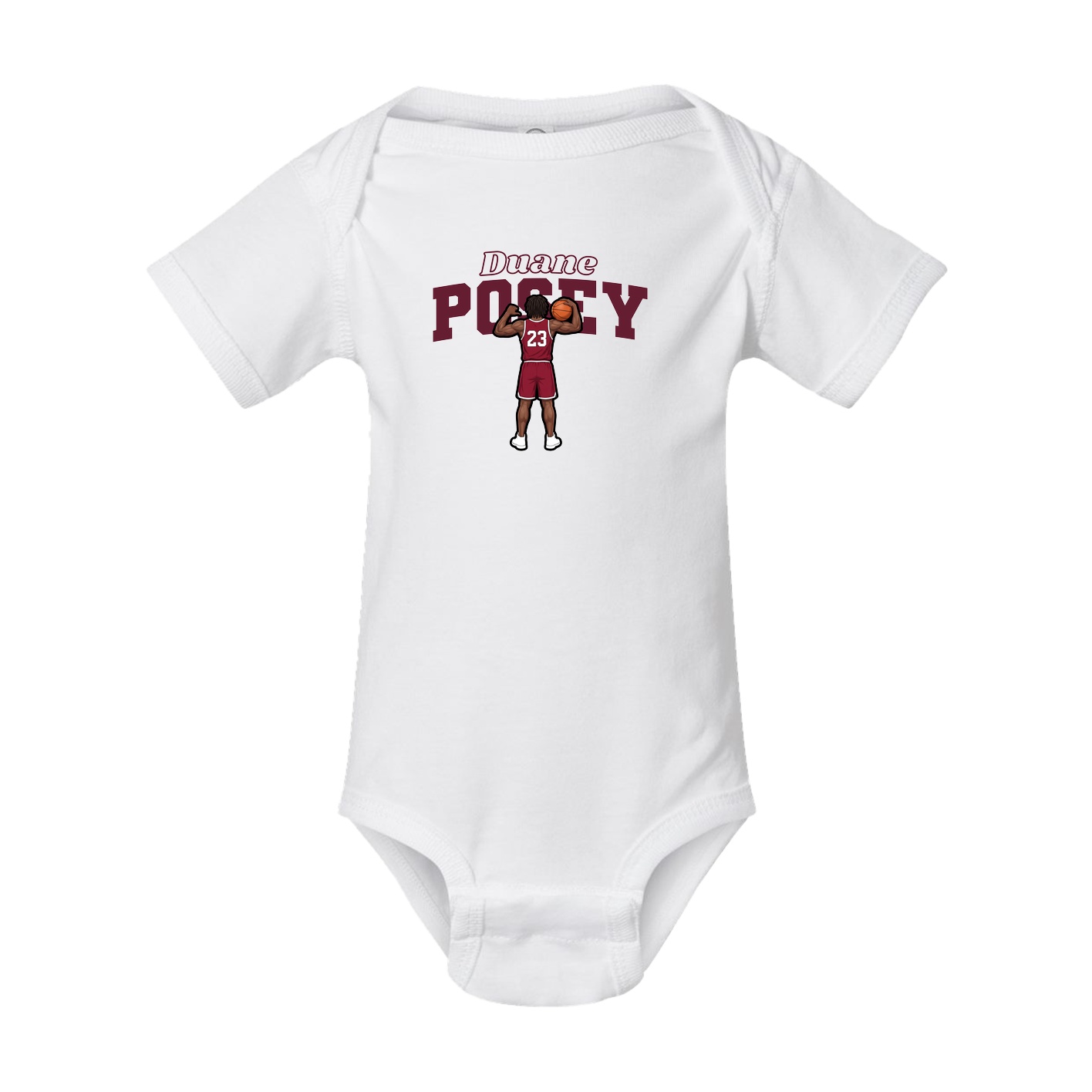 Baby Onesie — Name Arch in White