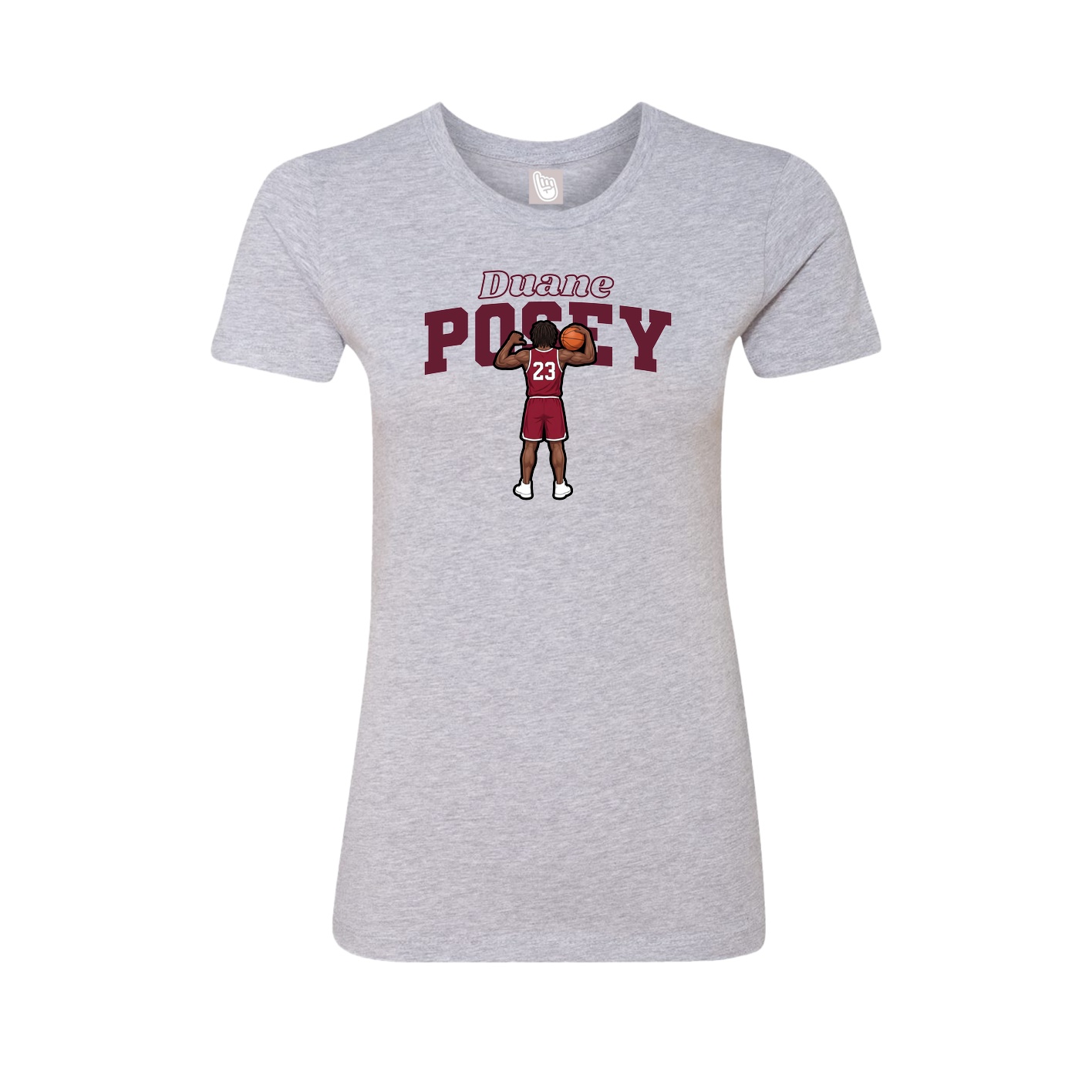 Womens Tee — Name Arch in Grey