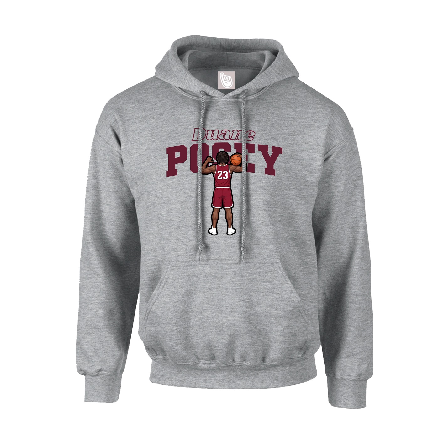 Hoodie — Name Arch in Grey