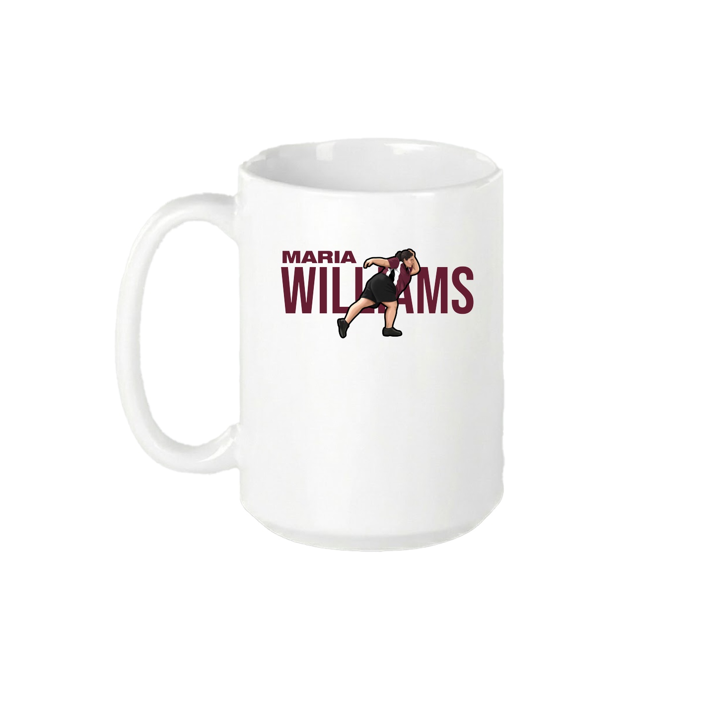 15oz Coffee Mug — Player Name in White