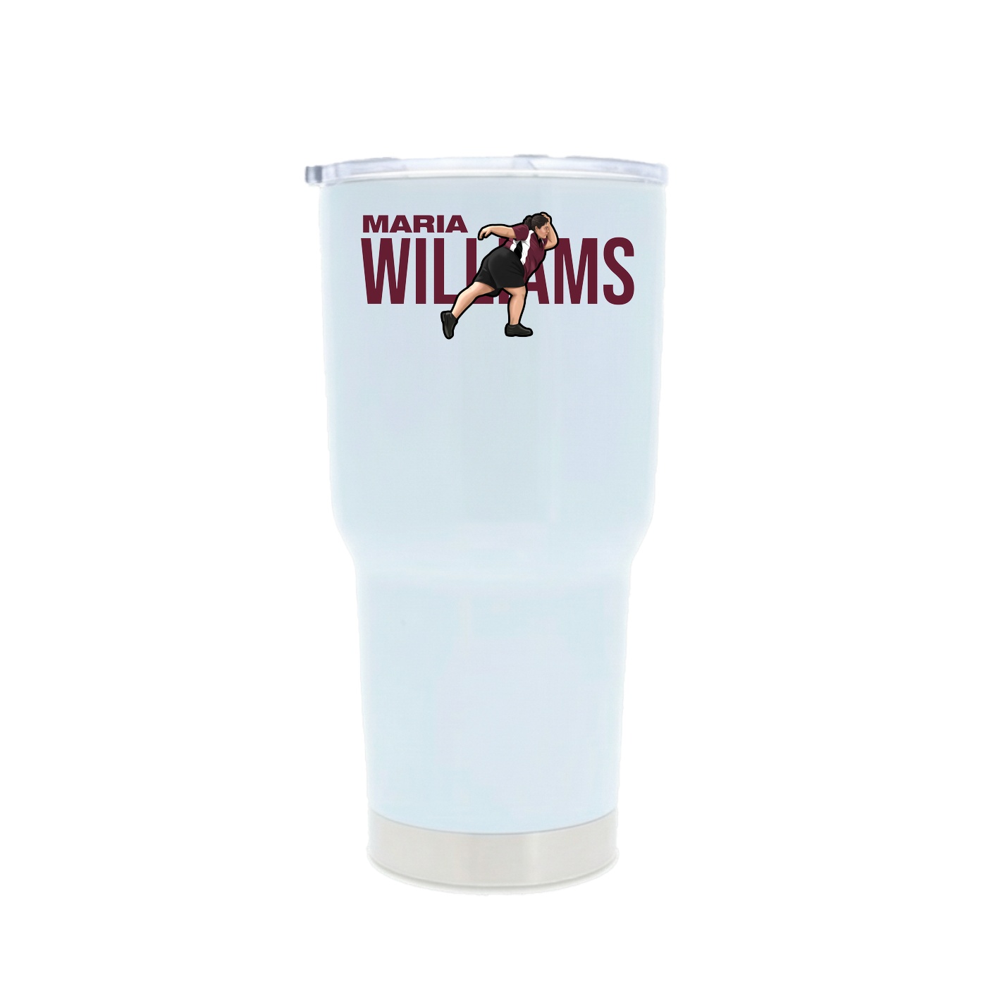 30oz Stainless Steel Tumbler — Player Name in White