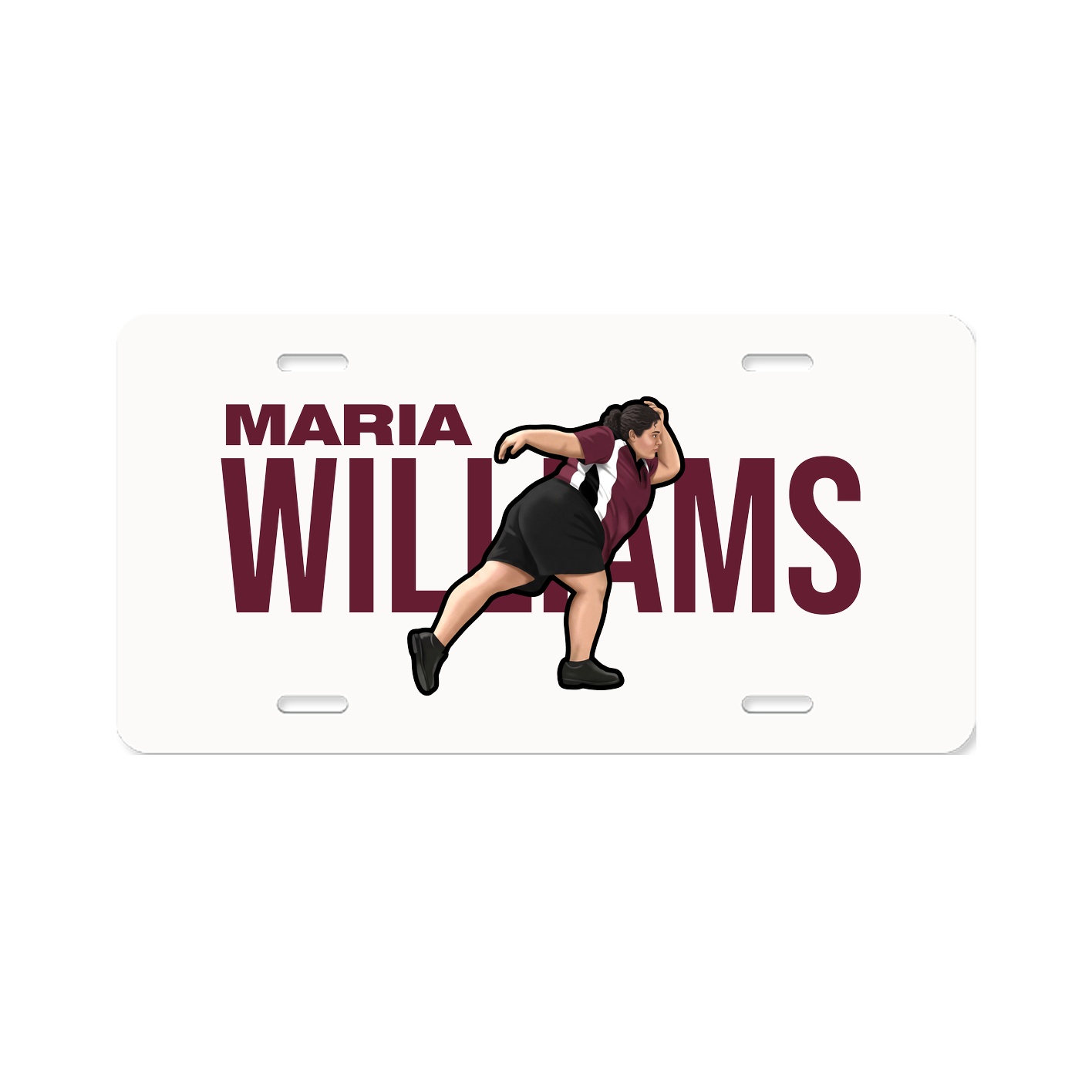 License Plate — Player Name in Classic