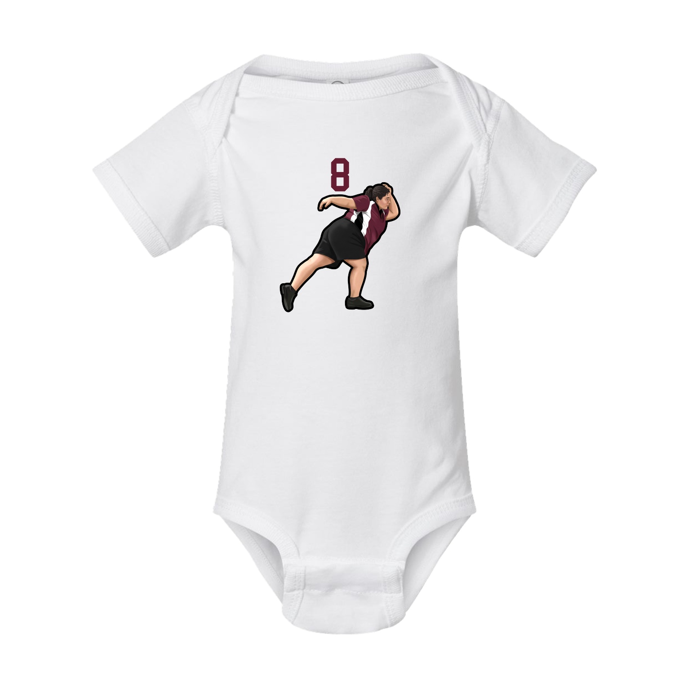 Baby Onesie — Number Top in White