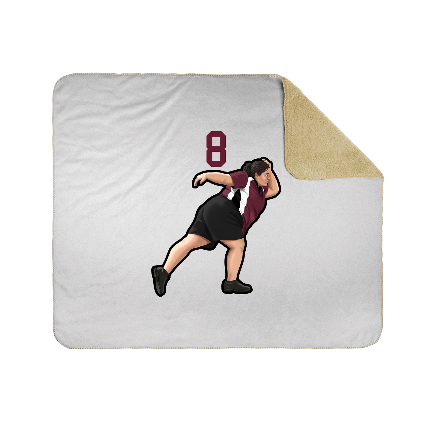 Throw Blanket — Number Top in White