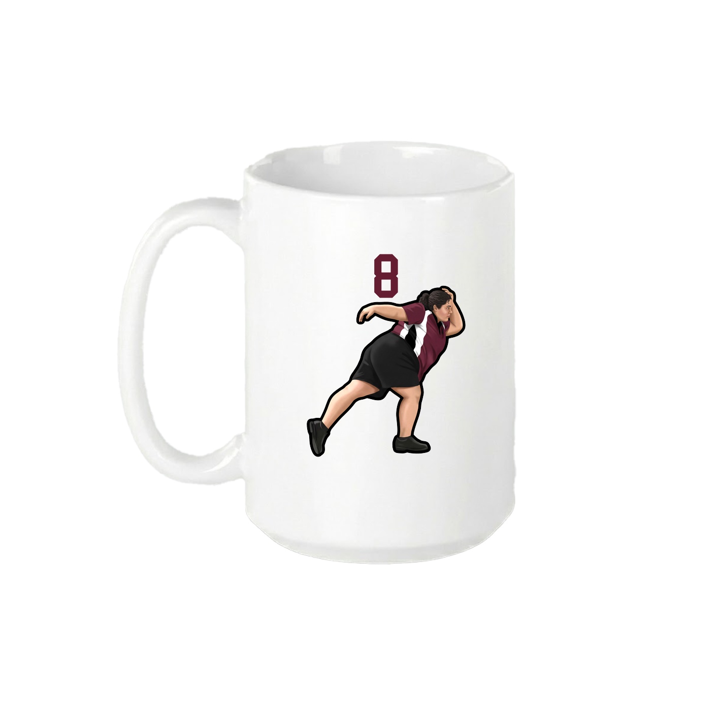 15oz Coffee Mug — Number Top in White