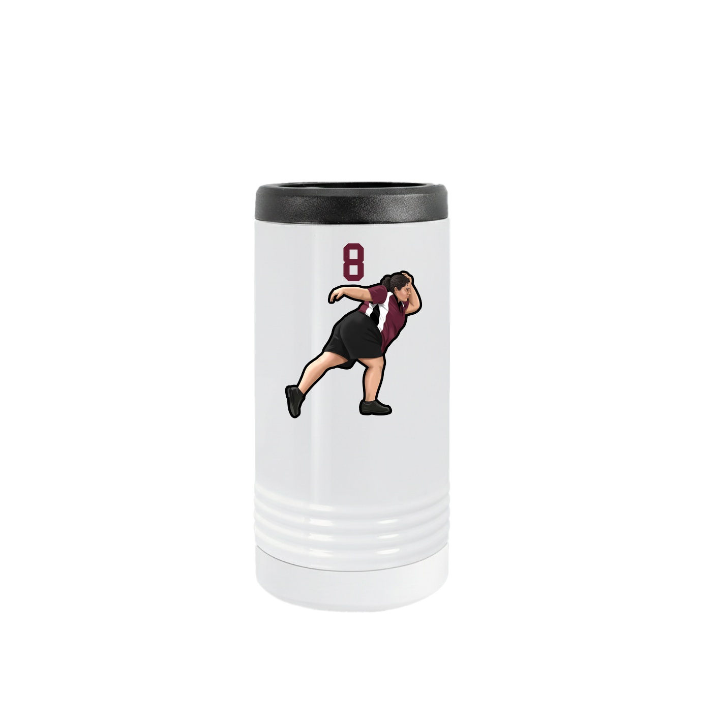 Slim Beverage Holder — Number Top in White