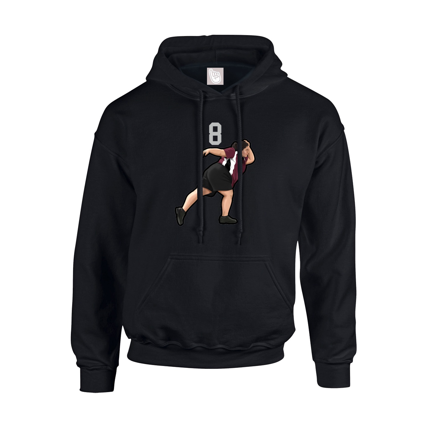 Youth Hoodie — Number Top in Black