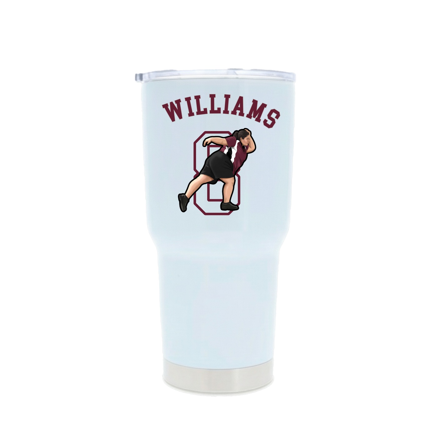 30oz Stainless Steel Tumbler — Shirsey Arch in White
