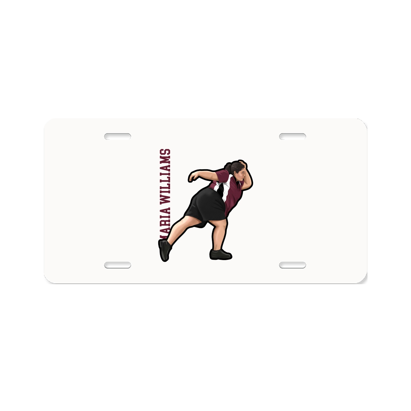 License Plate — Name Vertical in Classic