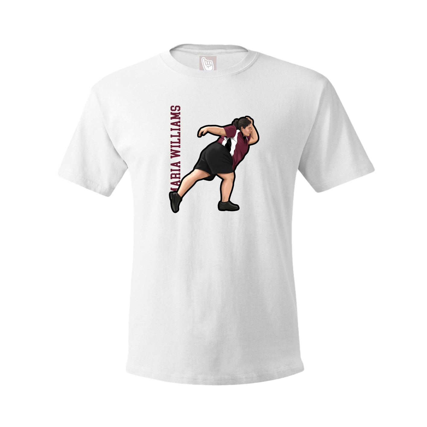 Tee — Name Vertical in White