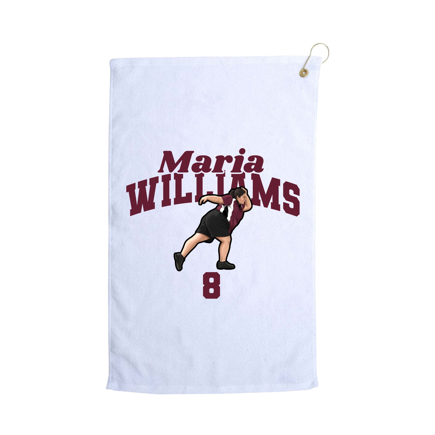 Golf Towel — Signature Arch in White