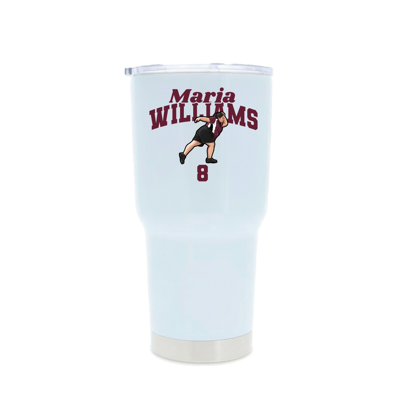30oz Stainless Steel Tumbler — Signature Arch in White