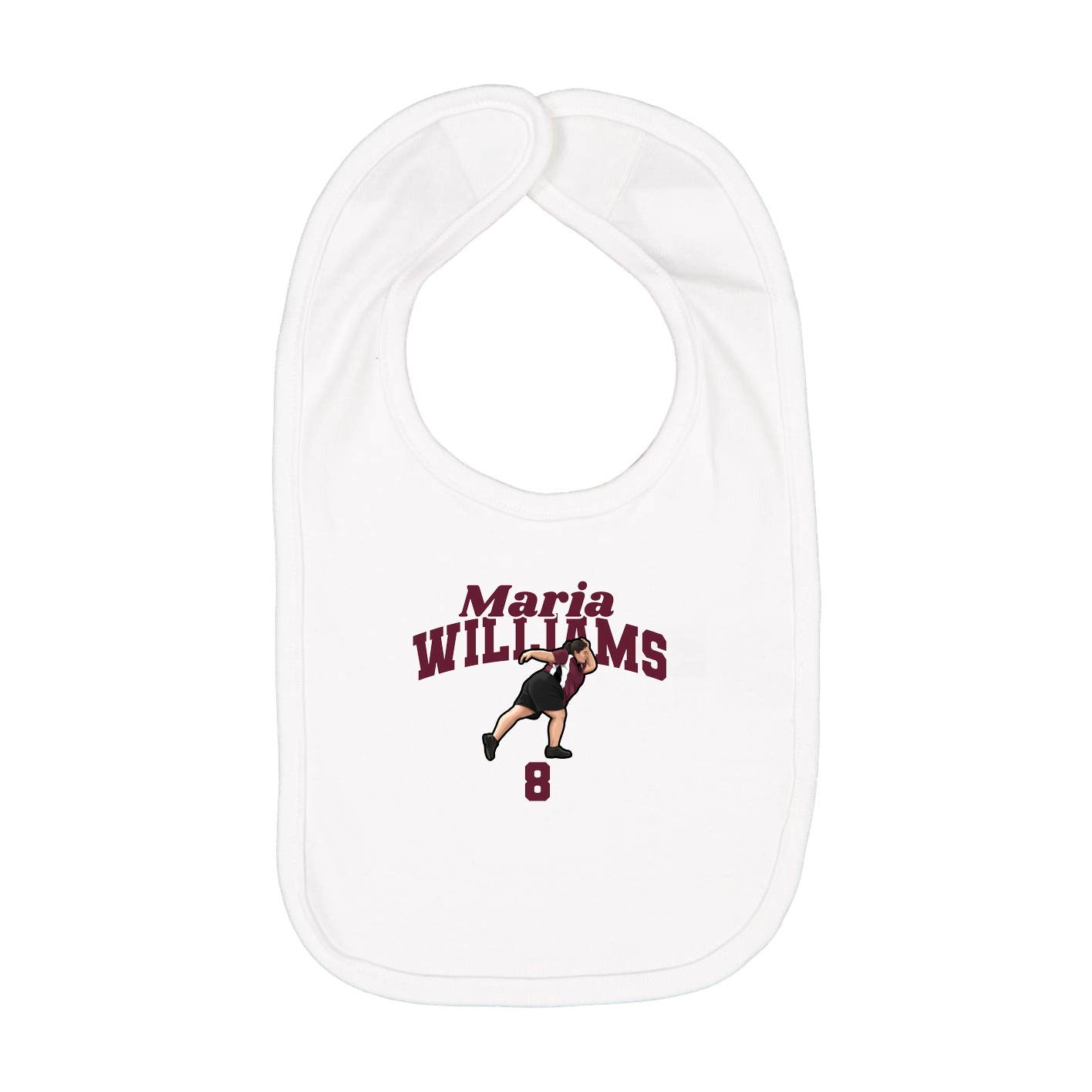 Infant Bib — Signature Arch in White
