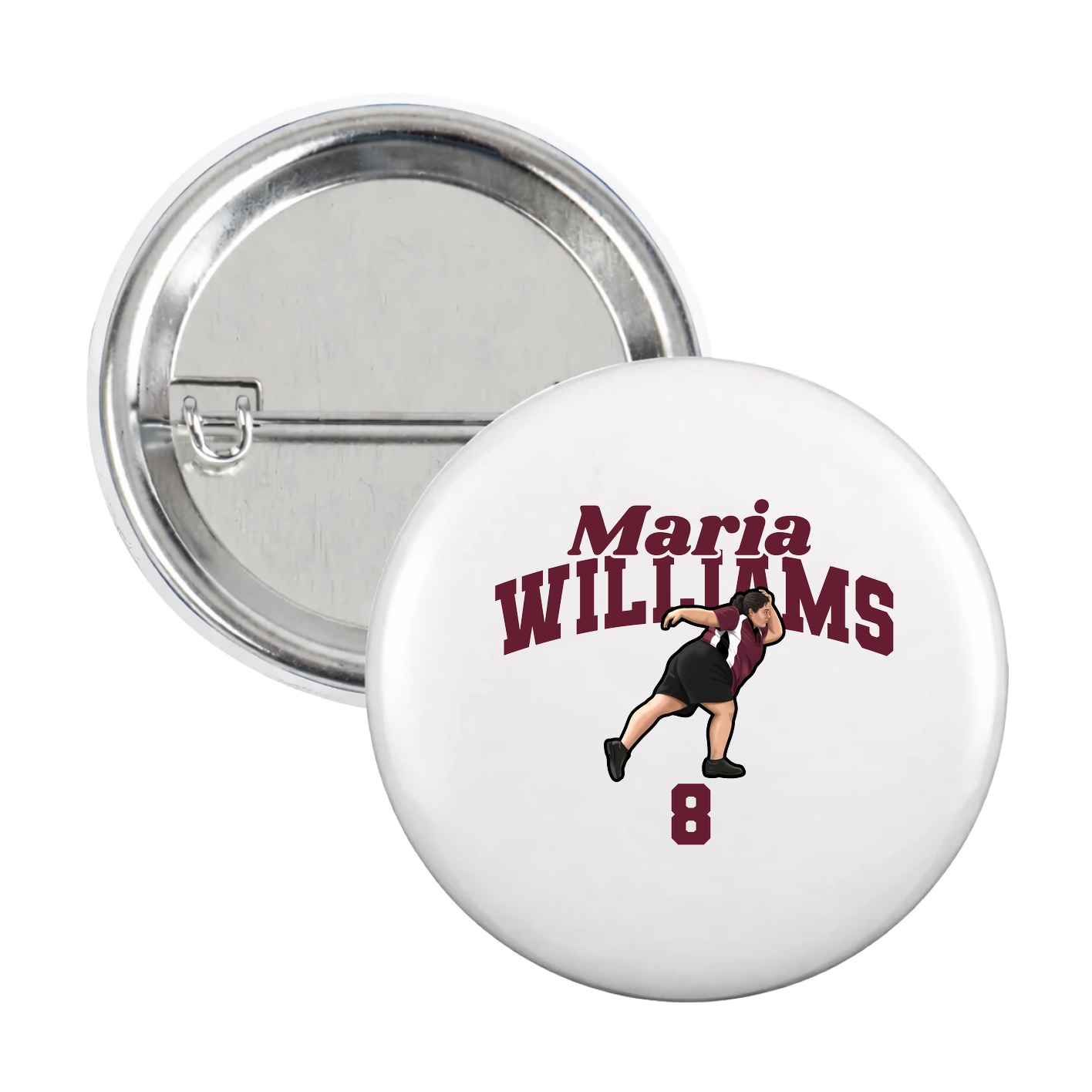 Game Day Button — Signature Arch in White