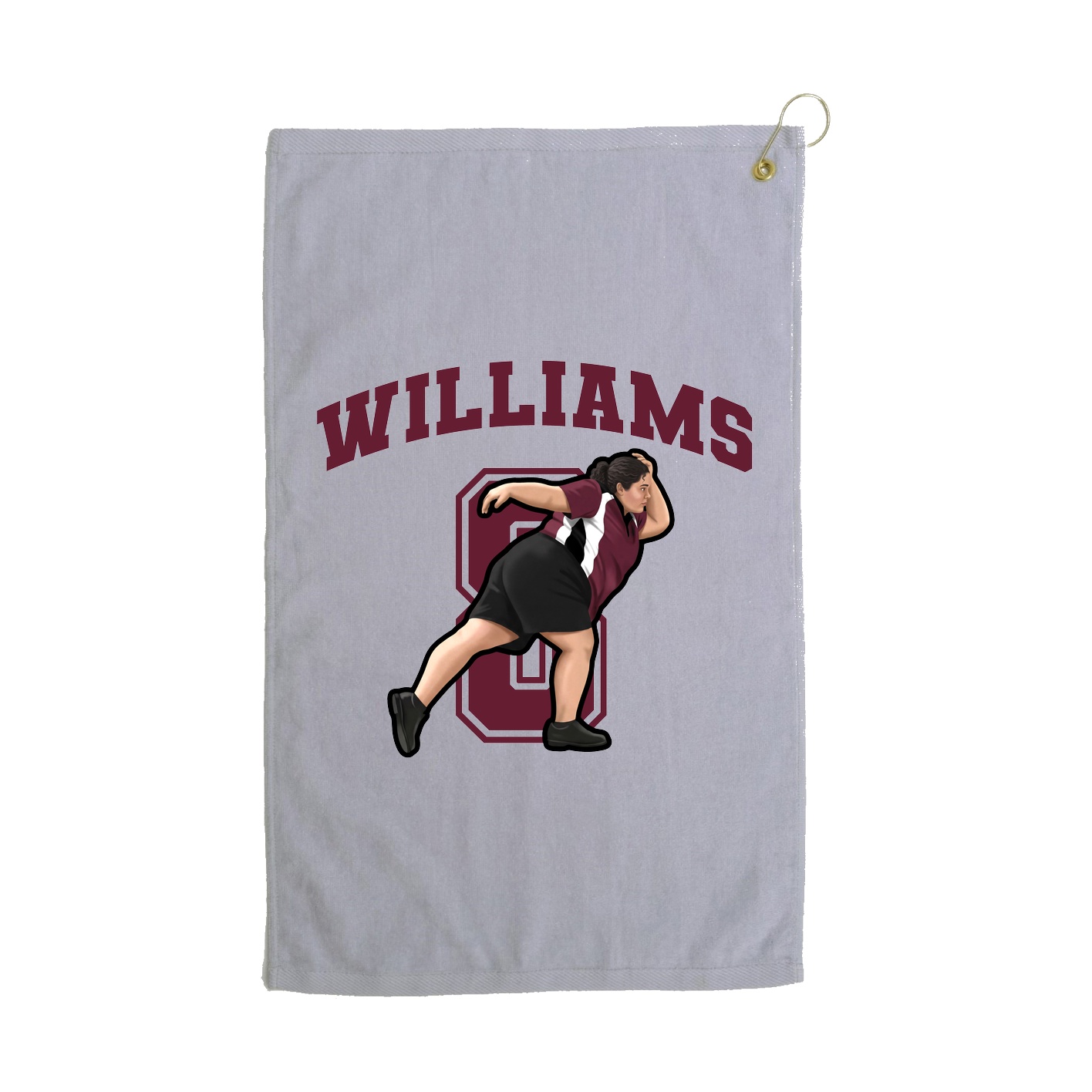 Golf Towel — Number in Grey