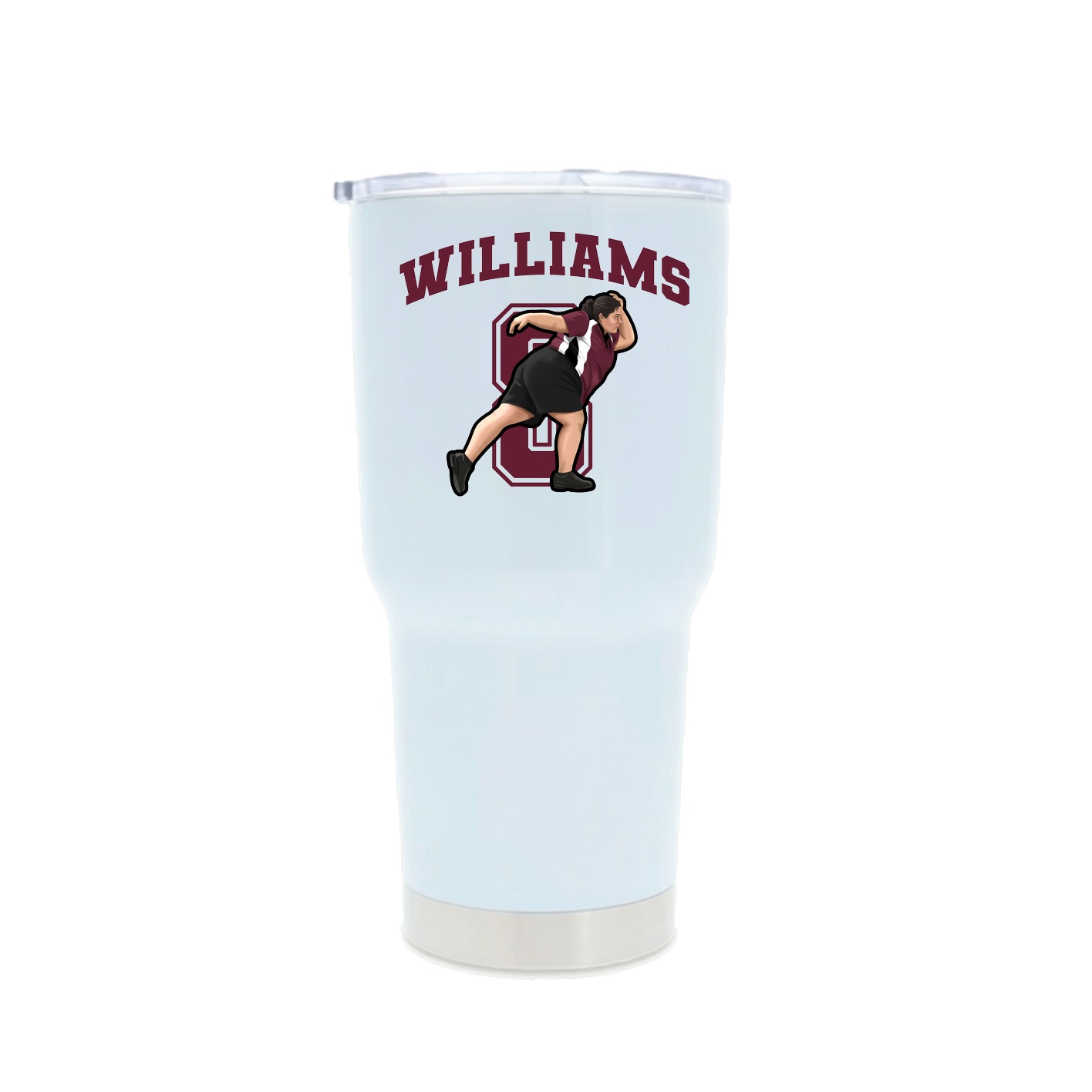 30oz Stainless Steel Tumbler — Number in White