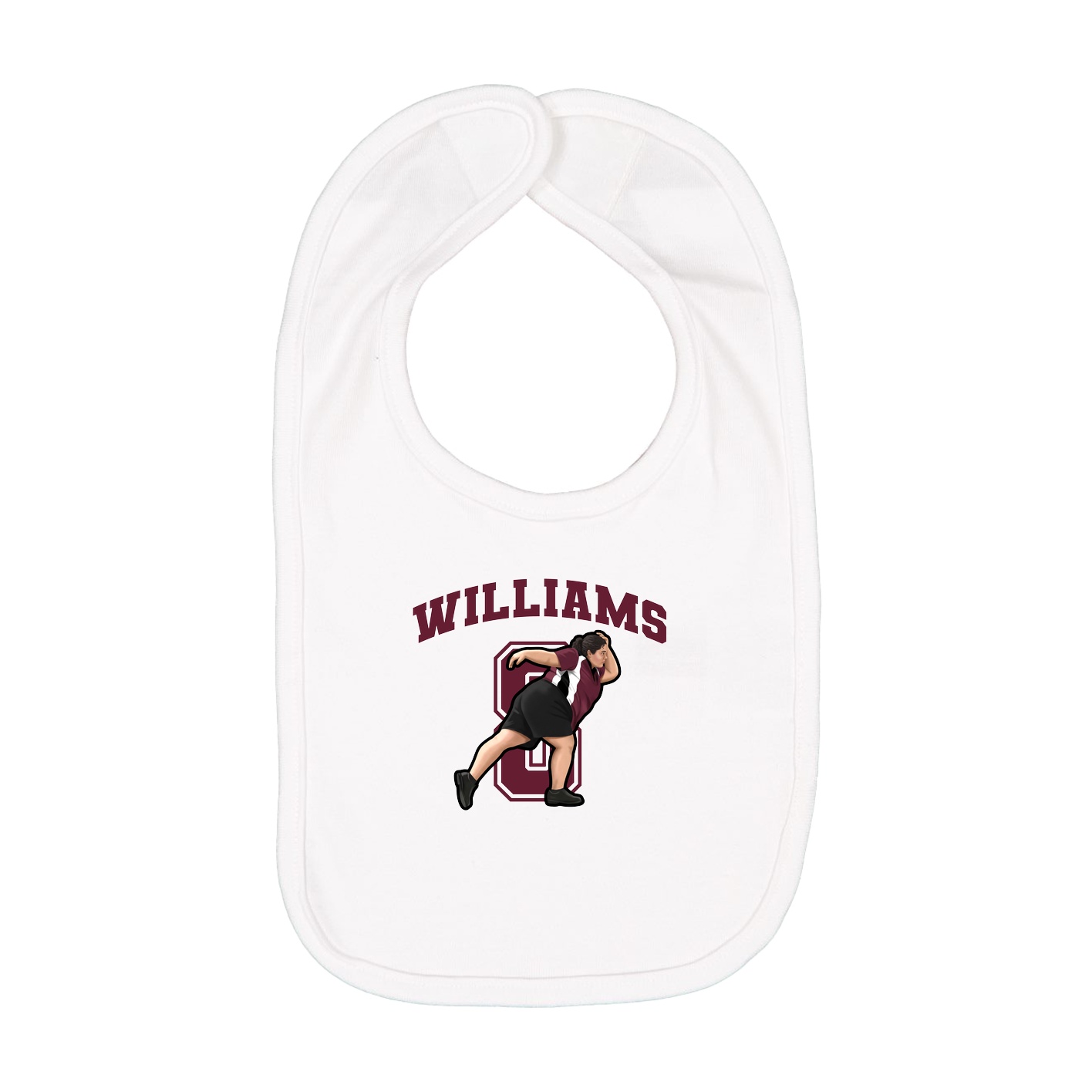 Infant Bib — Number in White
