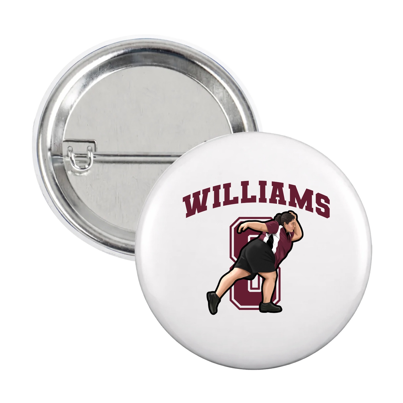 Game Day Button — Number in White
