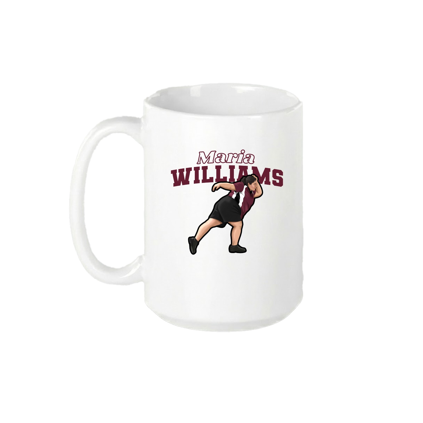 15oz Coffee Mug — Name Arch in White