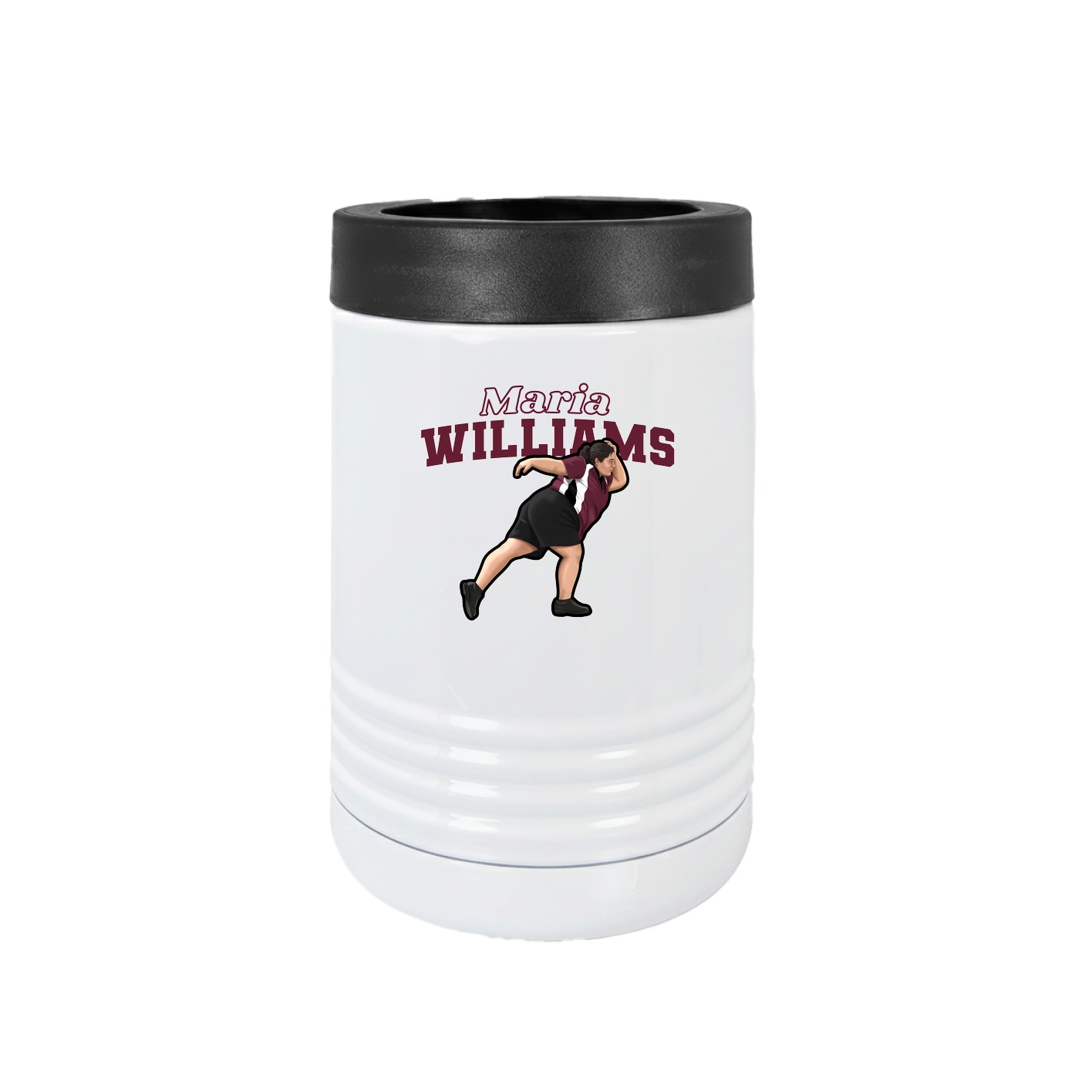 Beverage Holder — Name Arch in White