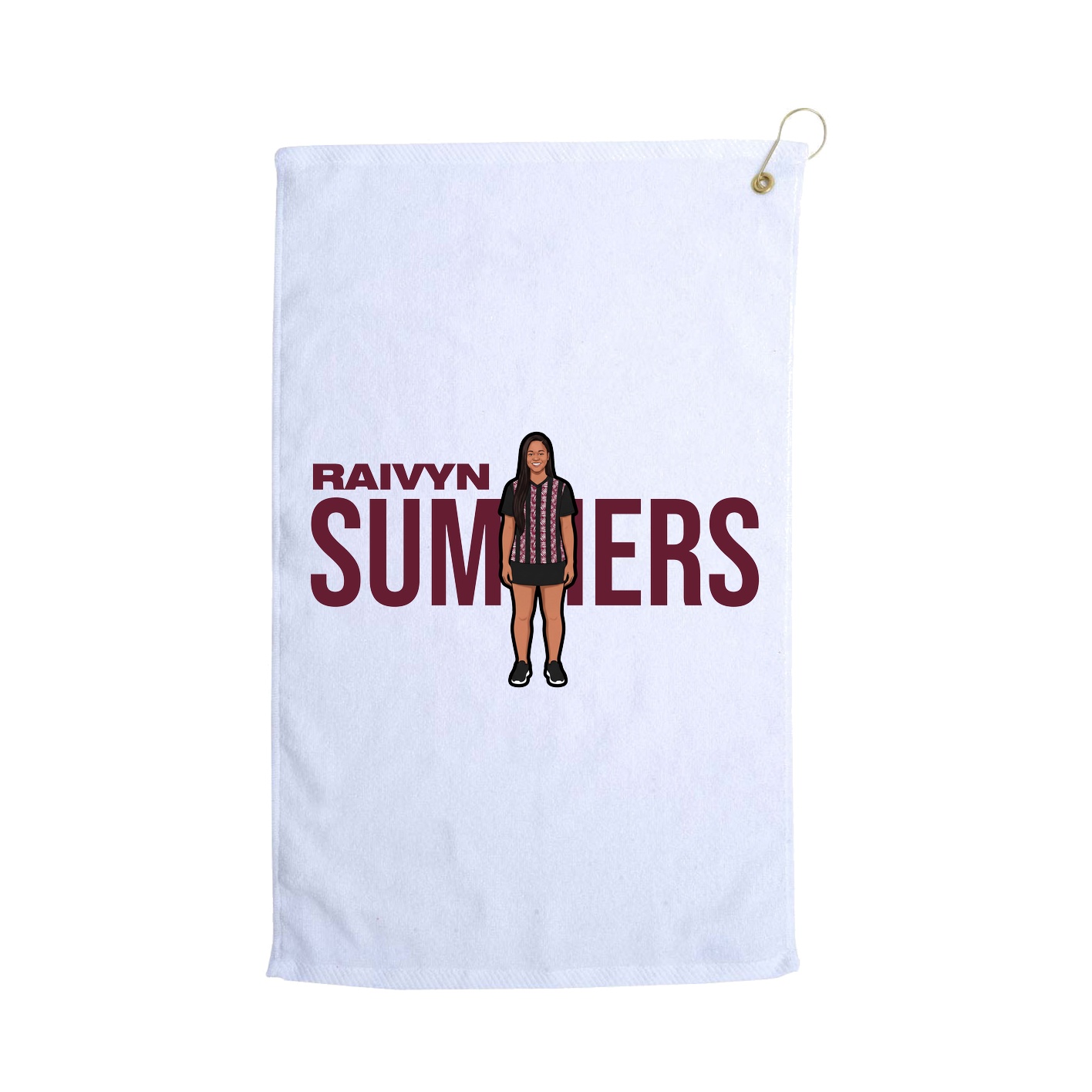 Golf Towel — Player Name in White