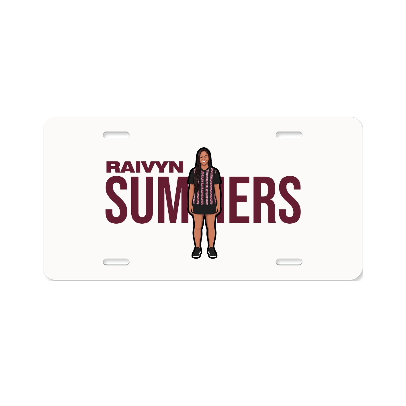 License Plate — Player Name in Classic
