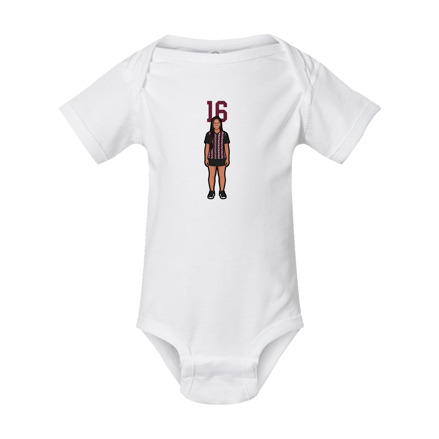 Baby Onesie — Number Top in White