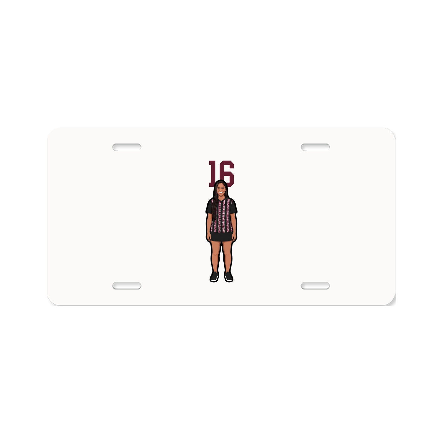 License Plate — Number Top in Classic
