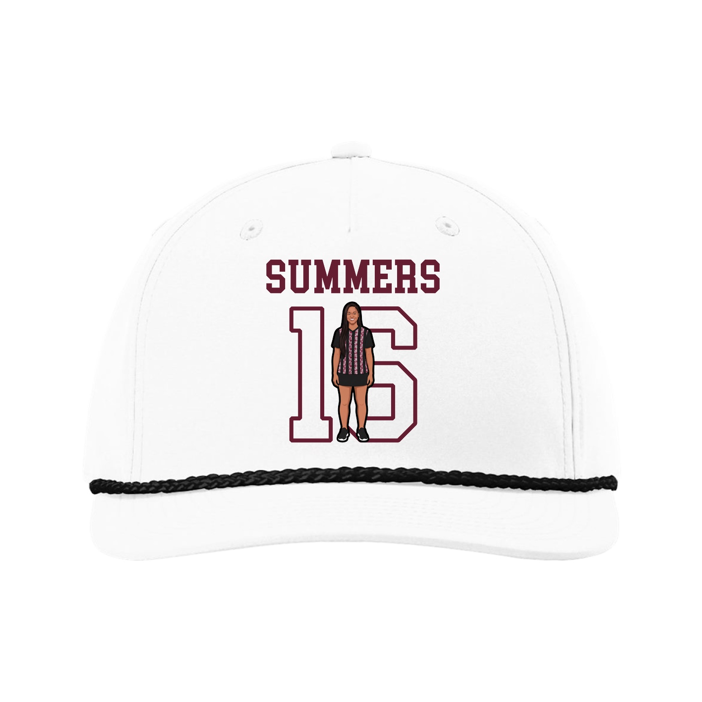 Five-Panel Classic Rope Cap — Shirsey in White
