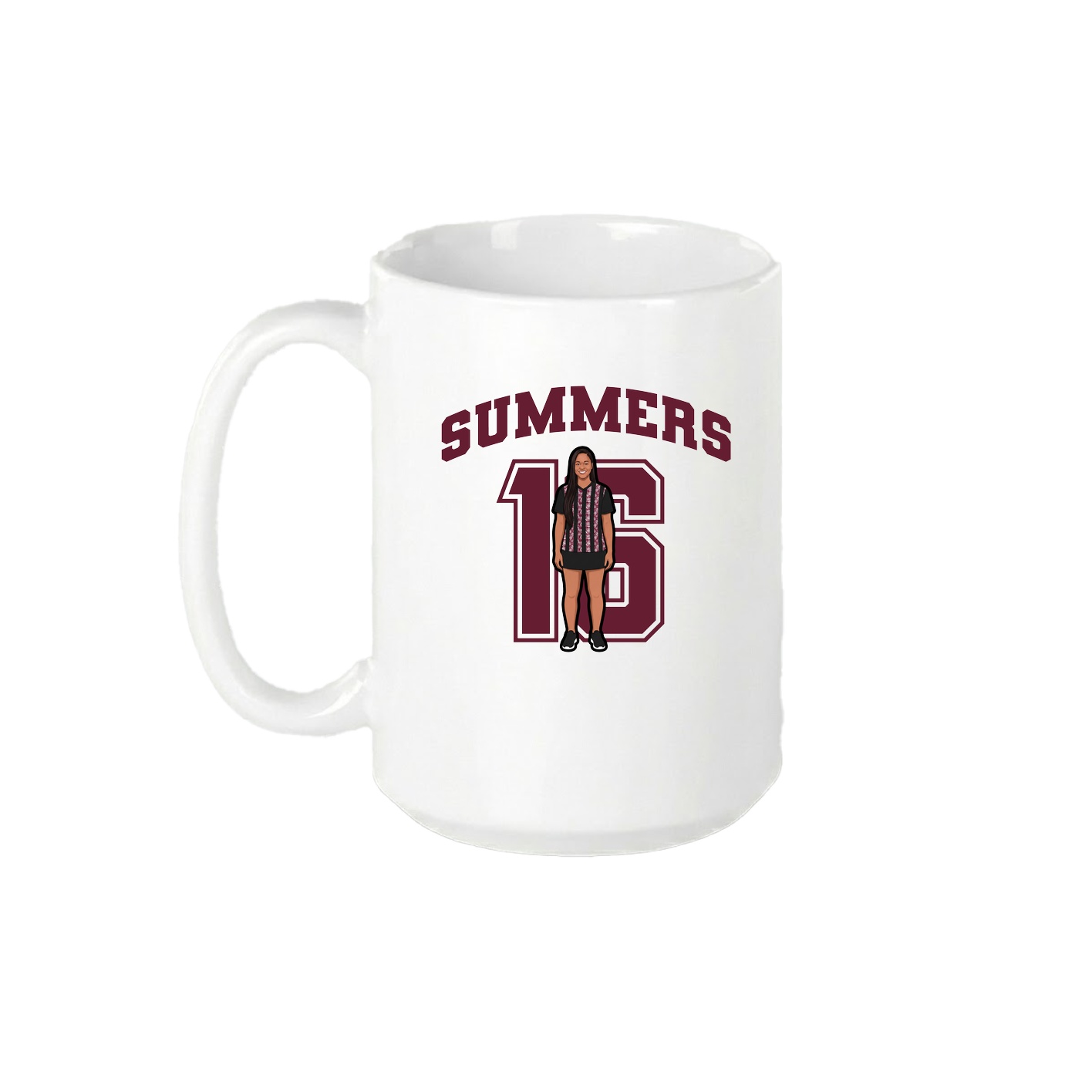 15oz Coffee Mug — Number in White