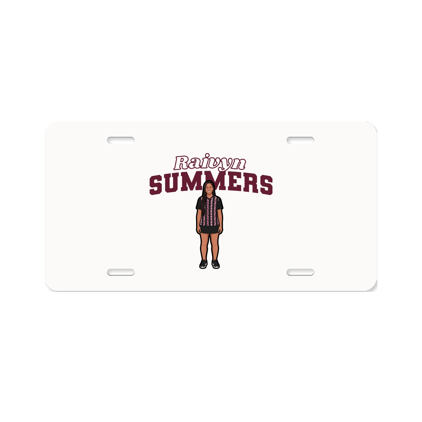 License Plate — Name Arch in Classic