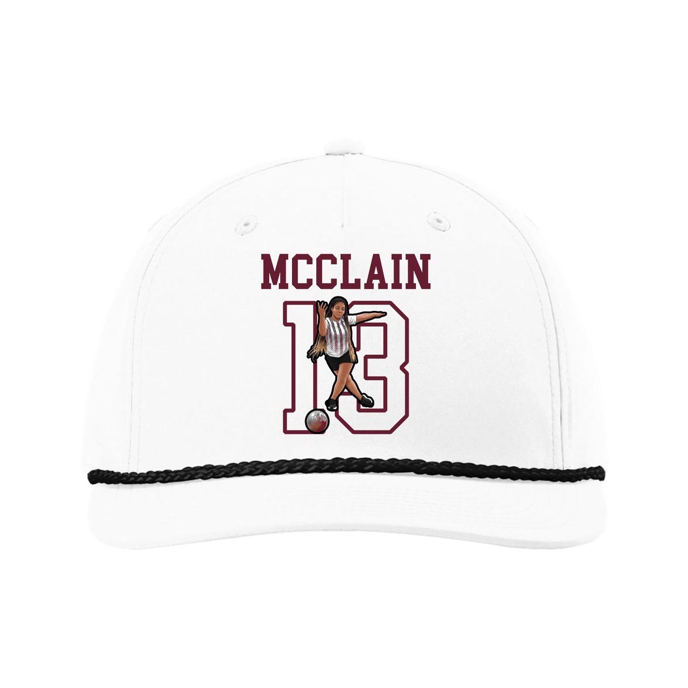 Five-Panel Classic Rope Cap — Shirsey in White