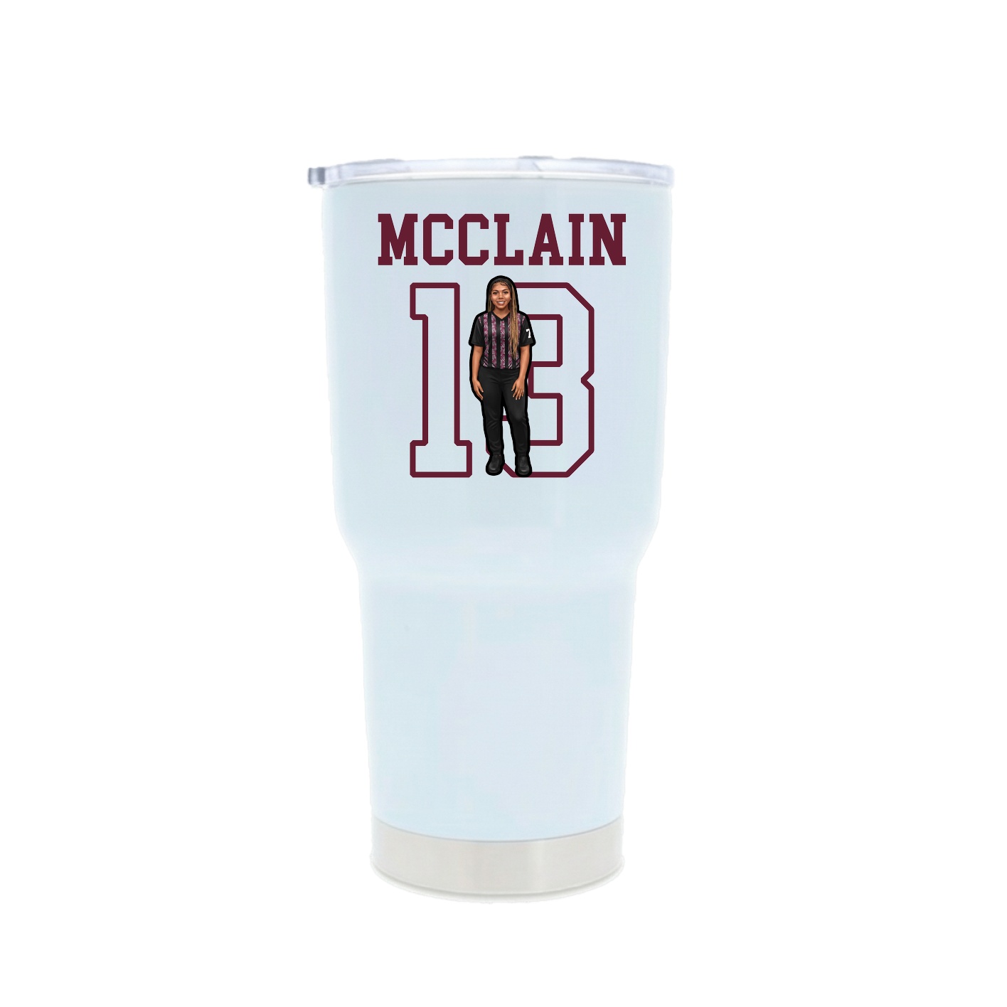 30oz Stainless Steel Tumbler — Shirsey in White