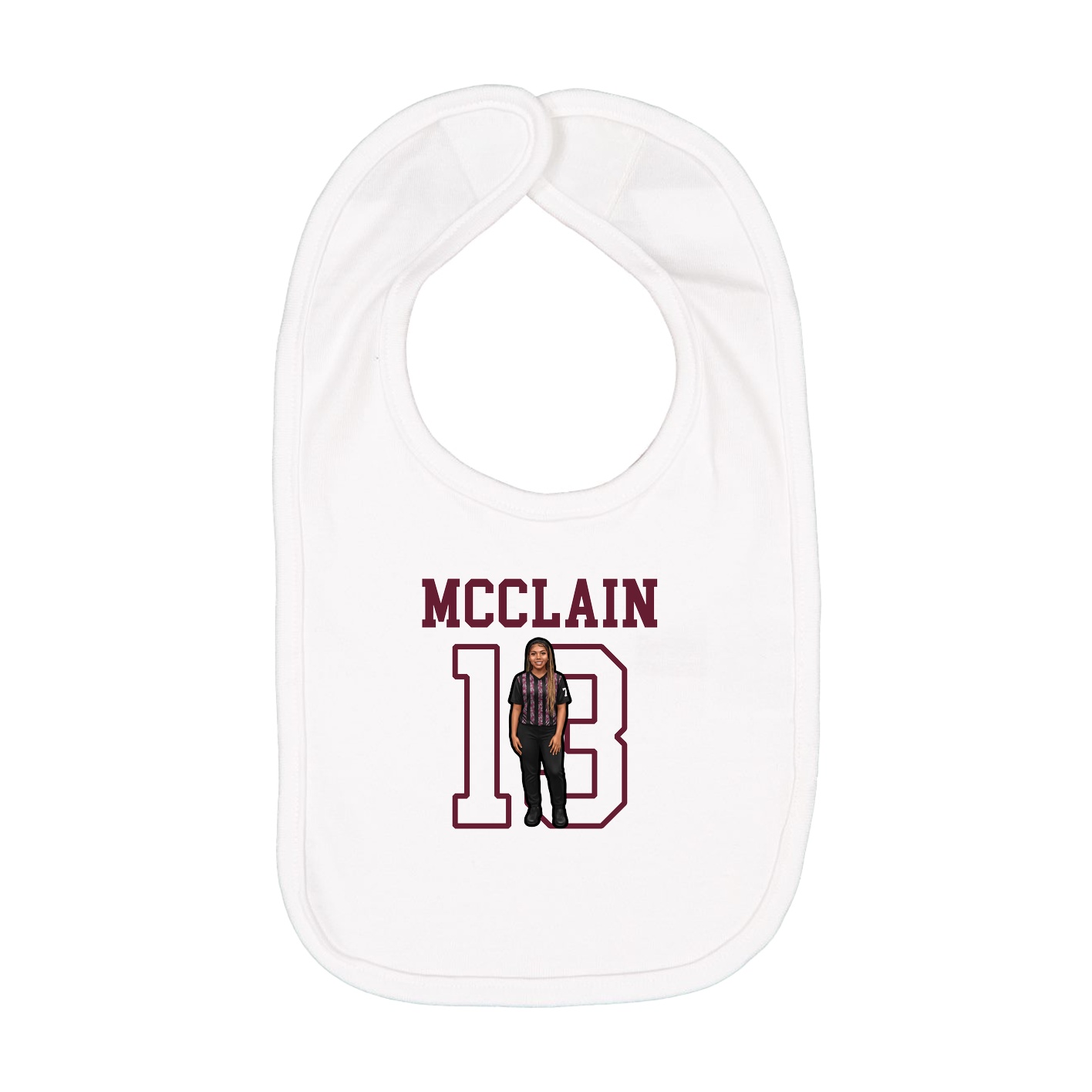 Infant Bib — Shirsey in White
