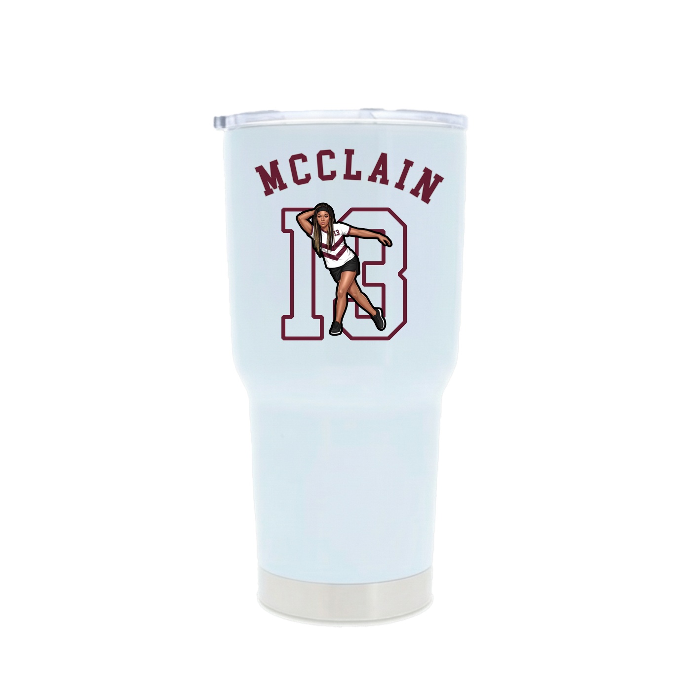 30oz Stainless Steel Tumbler — Shirsey Arch in White