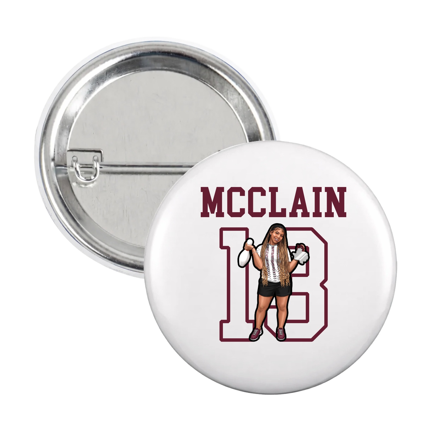 Game Day Button — Shirsey in White