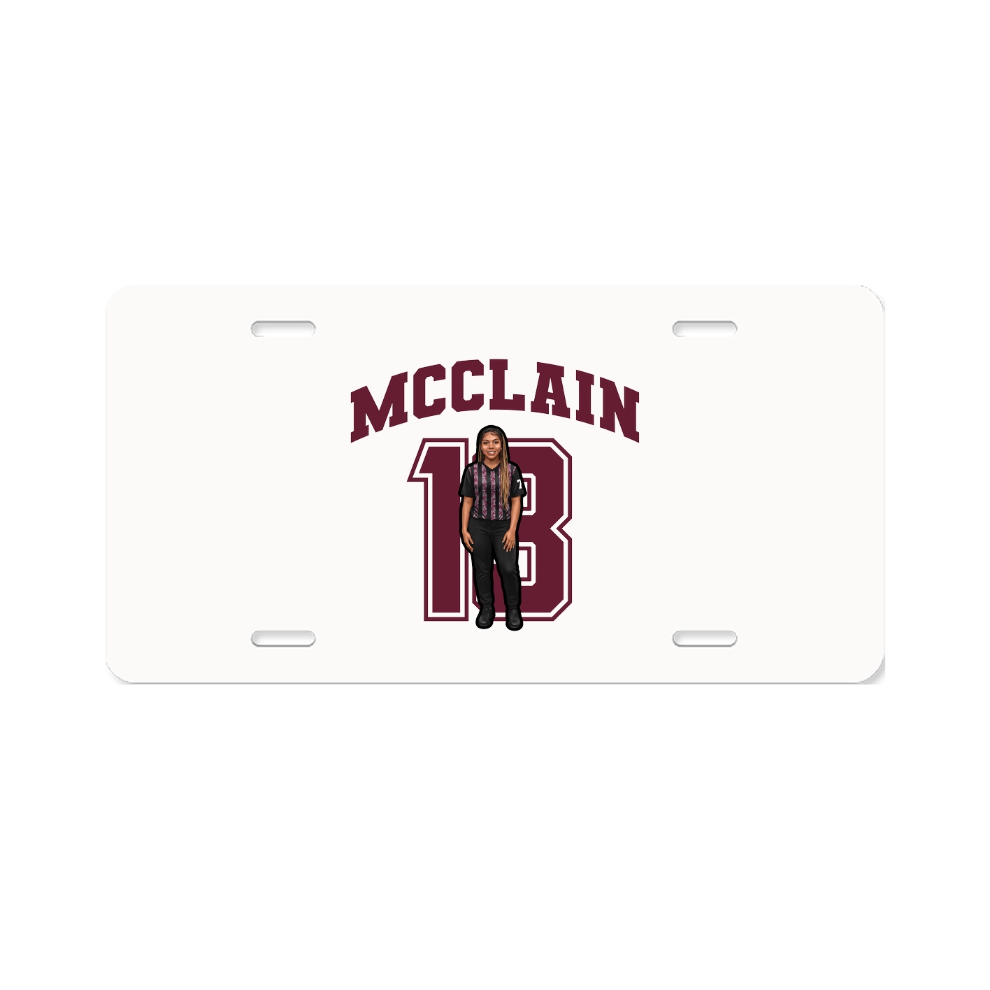 License Plate — Number in Classic