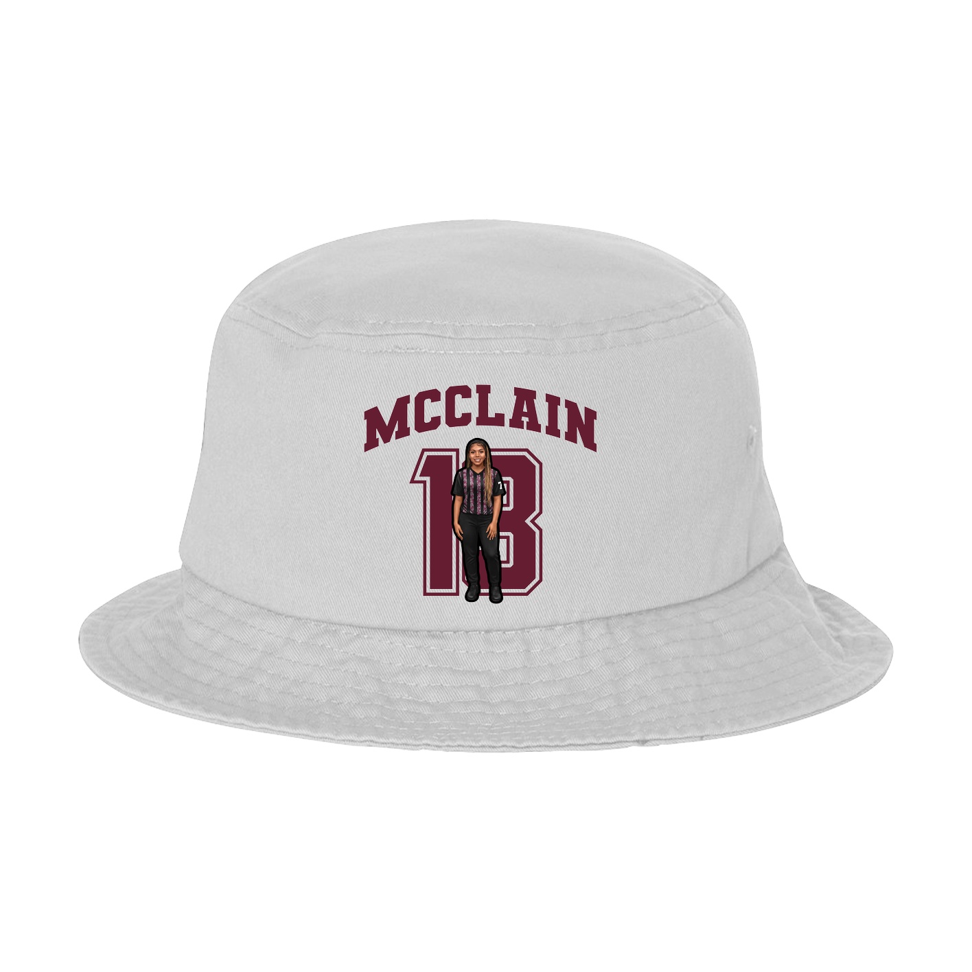 Bucket Cap — Number in White