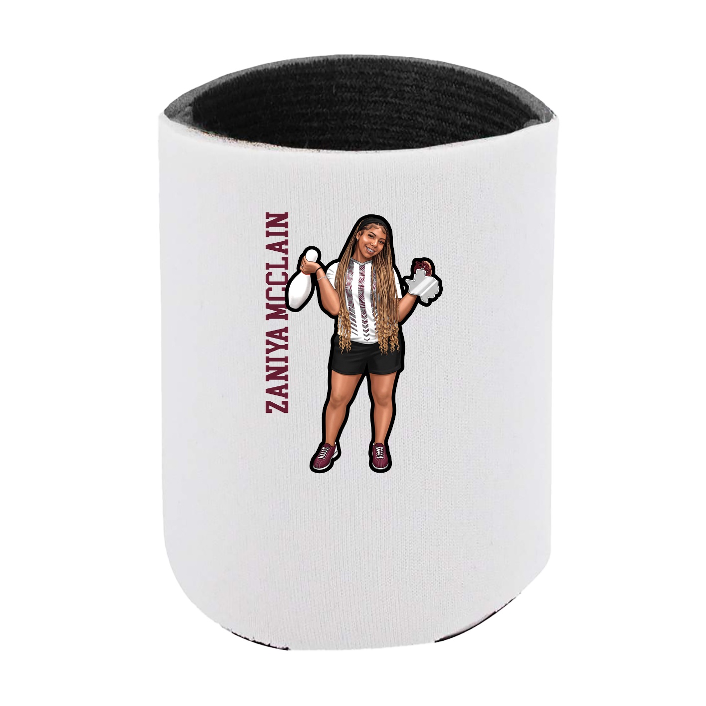 Can Holder — Name Vertical in White